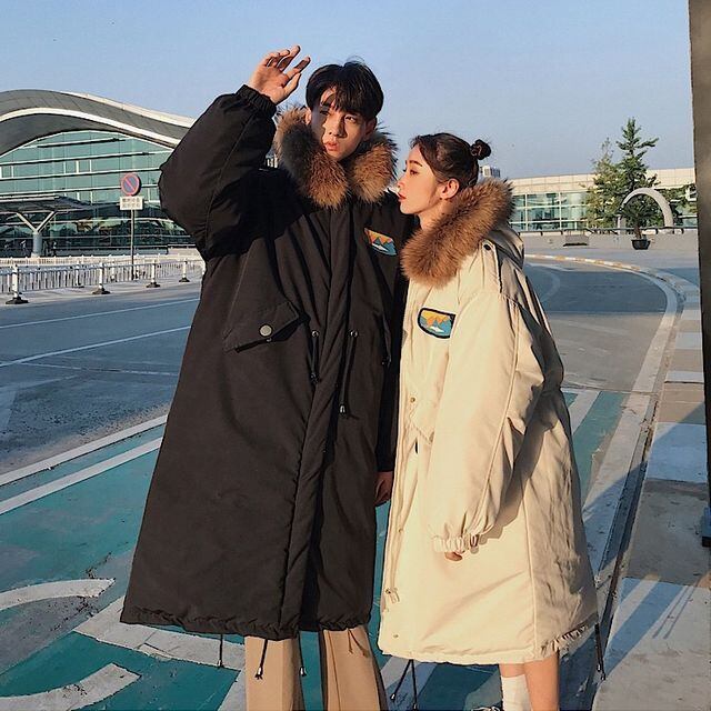 【予約販売】ロングダウンコート ファーフード アウター 無地 防寒 メンズ ユニセックス ストリート ブラック グレー ホワイト 防寒 お洒落 こなれ感 ベーシック 秋冬 大きいサイズ S/M/L/XL/2XL/3XL