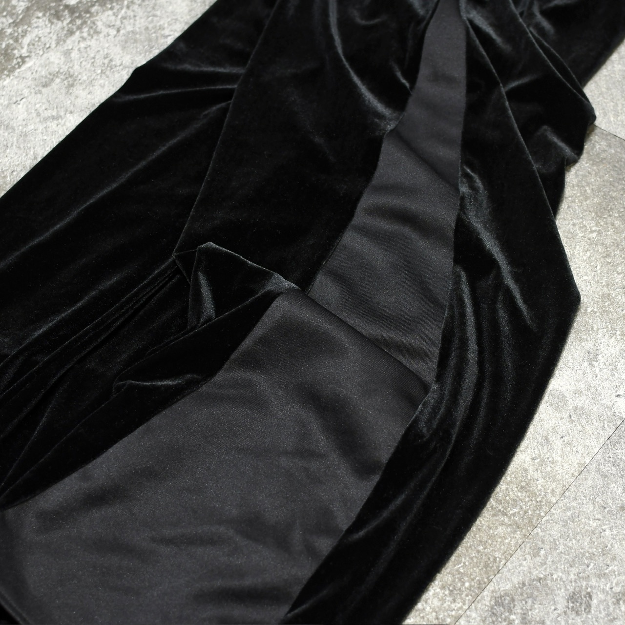 custom velour × track wide easy pants