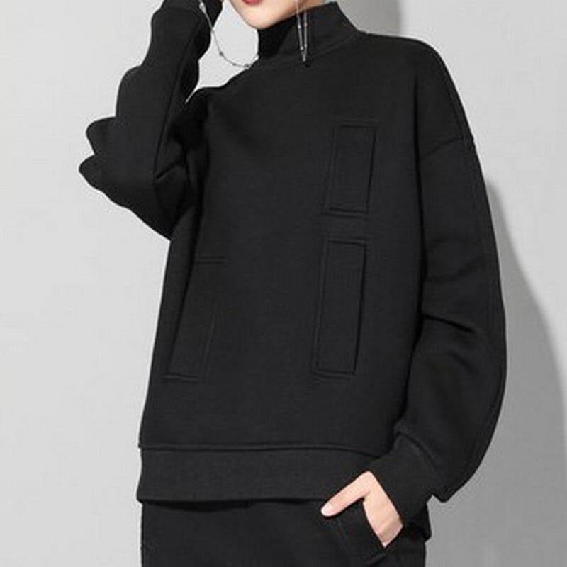 ゆったりハーフタートルネックプルオーバー PU0028