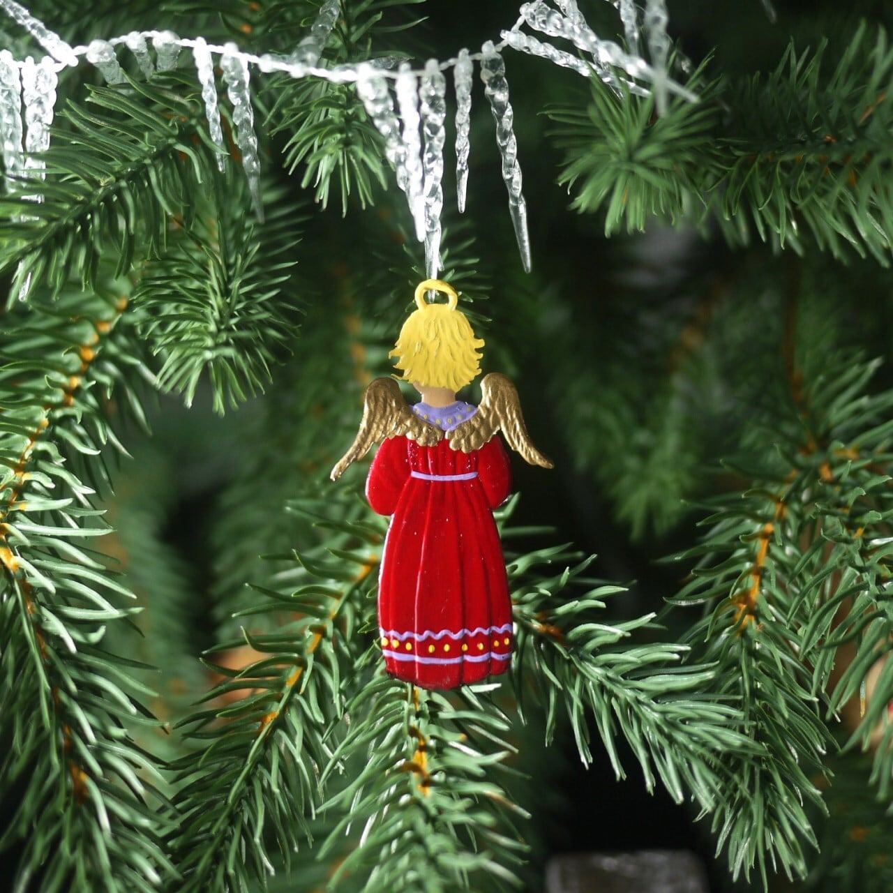 錫の飾り 赤い天使 オーナメント ドイツ | こりすのパン屋Base店