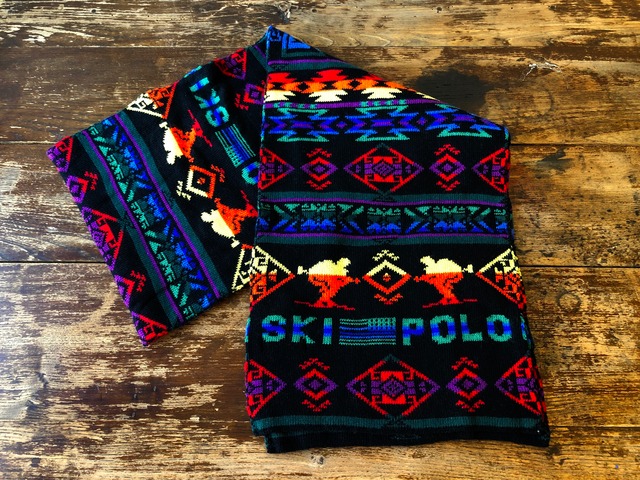 POLO RALPH LAUREN NATIVE SCARF (BLACK MULTI)