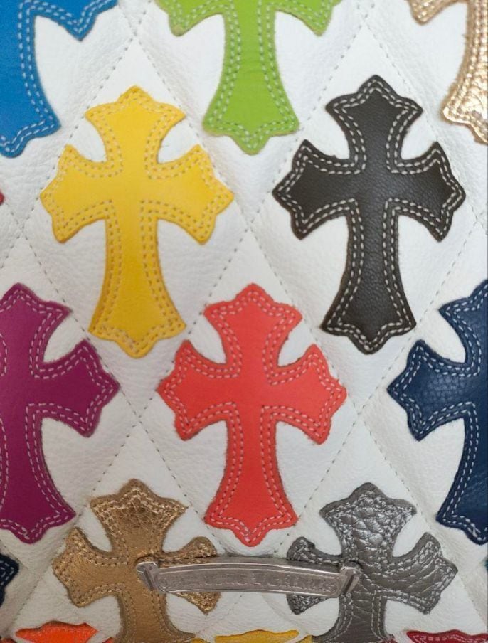 CHROME HEARTS クロムハーツ マルチカラー クロスパッチ トートバッグ