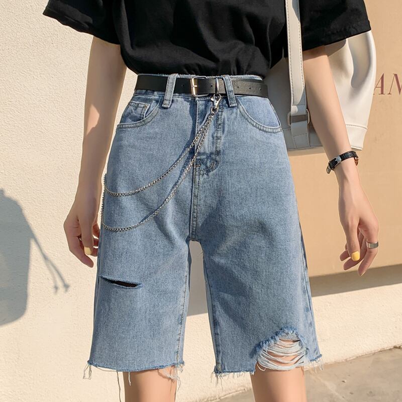 ハイウェストウェストショーツ サマー薄手パンツ ルーズAラインジーンズ 大人ガーリー スウィート キュート カジュアル 夏物 ブルマー 試着室36509582496