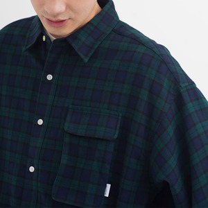★NEW BLUE AND GREEN PLAID SHIRT　　　A0813