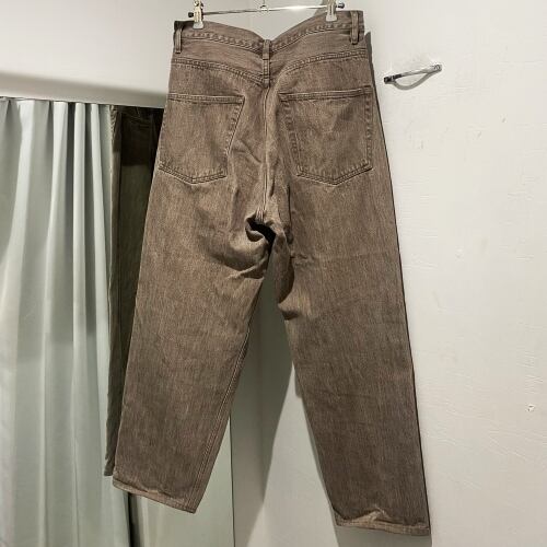 AURALEE オーラリー HARD TWIST BROWN DENIM WIDE PANTS A22SP02MD 