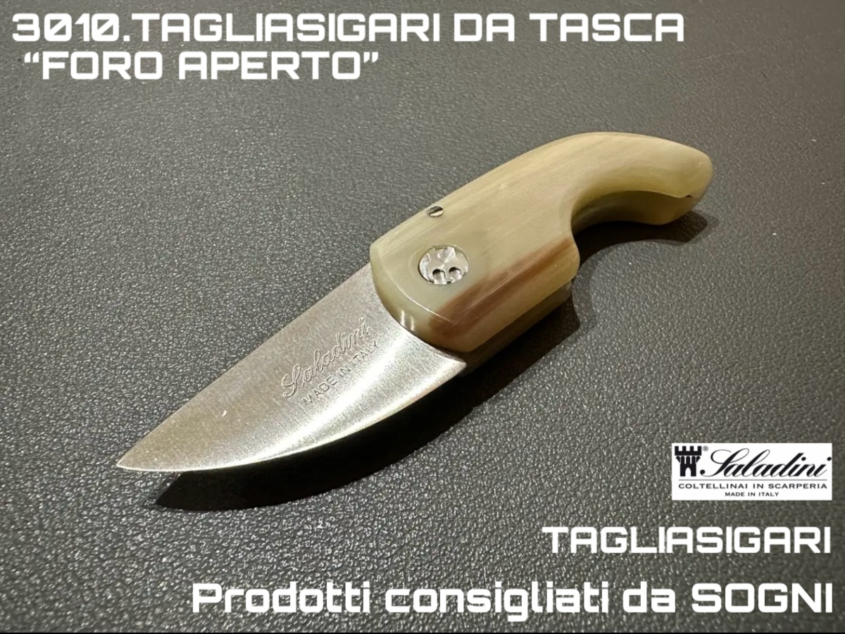 3010.C シガーカッター（携帯・半円型）“牛角” TAGLIASIGARI DA TASCA 