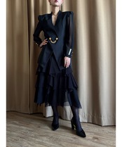 MADE IN JAPAN black sheer sleeve jacket-4736-6