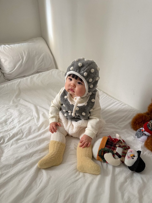 予約⌇onu/ Wool pompom bonnet