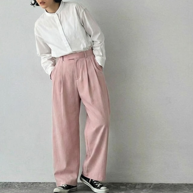 ストレートセミワイドパンツ　  M00062