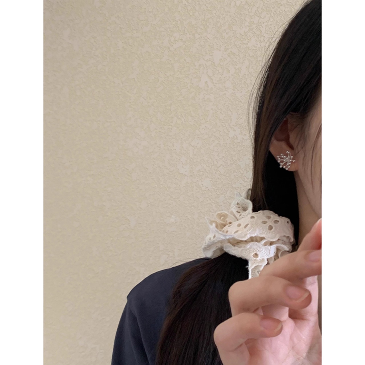 HANAニッチな花火シルバーピアス