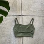 square croptop -dark green-