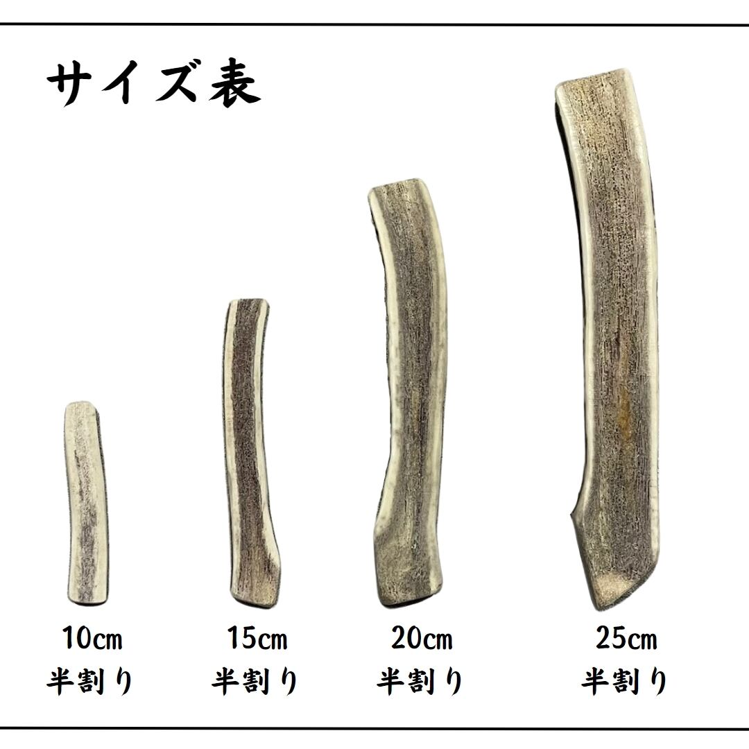 送料無料】北海道産蝦夷鹿の角 10㎝ 半割り 1本 犬のおやつ 送料無料】北海道産蝦夷鹿の角 10㎝ 半割り 1本 犬のおやつ