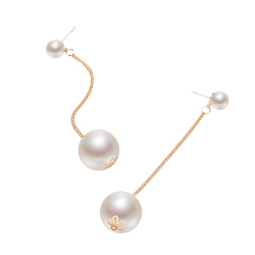 ピアス レディース アクセサリー パール チェーン 金 銀 ゴールド シルバー パールピアス 華やか 揺れる カジュアル おしゃれ エレガント きれいめ 大粒 ファッション パーティー ピアス 女性