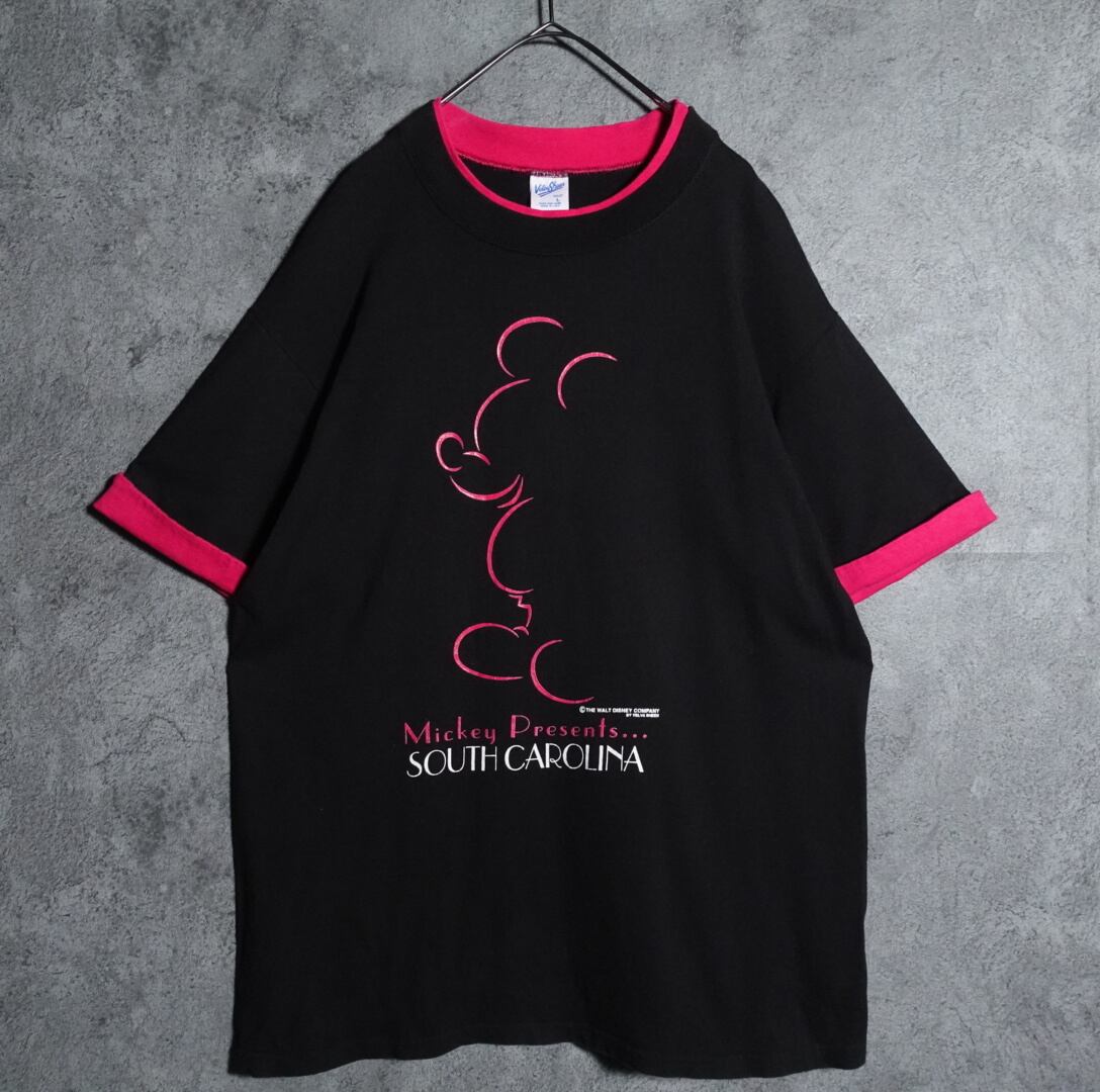 90s “ Velva sheen” Black Mickey Print T-shirt
