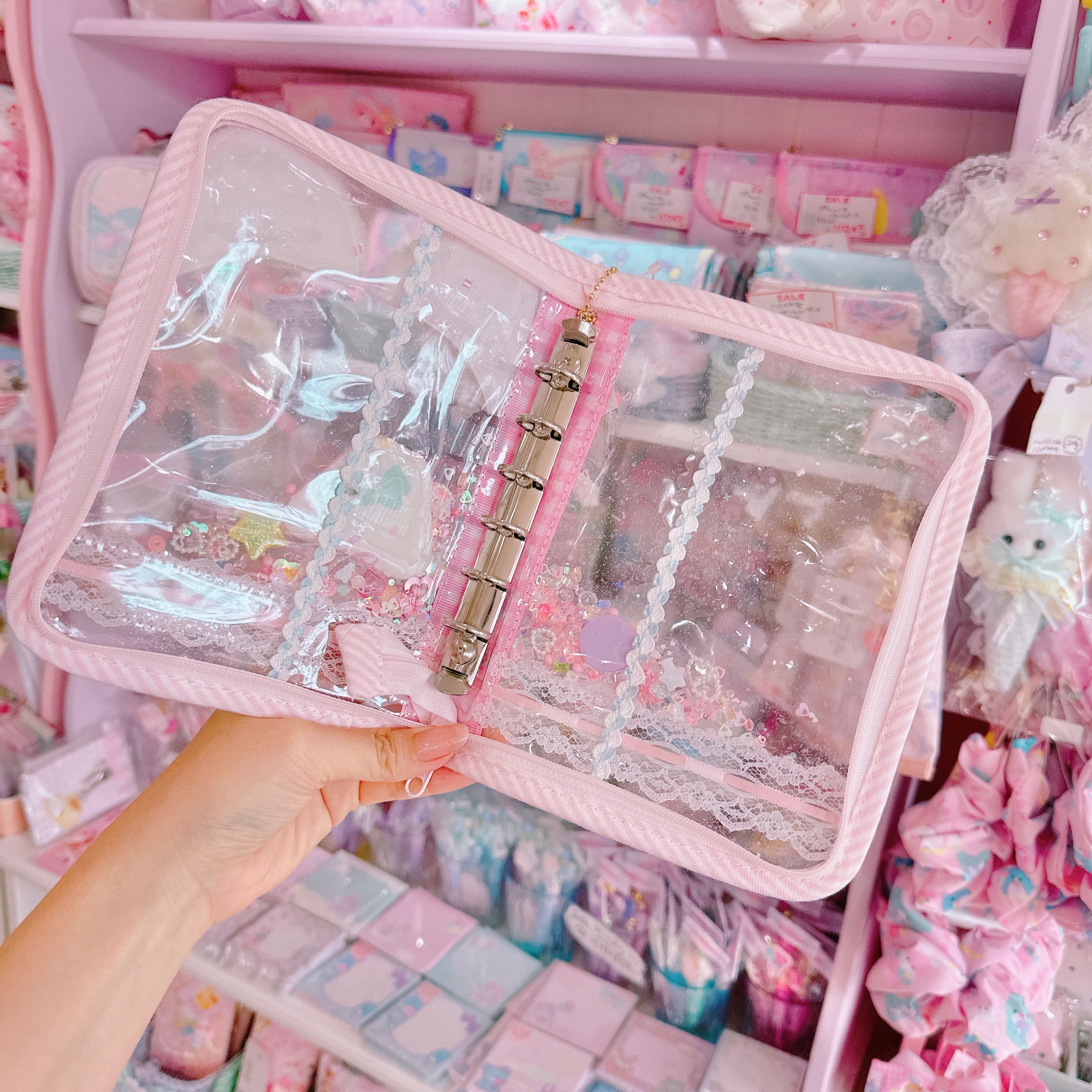 【K2】81-9ねこ耳A7シール帳（６穴）