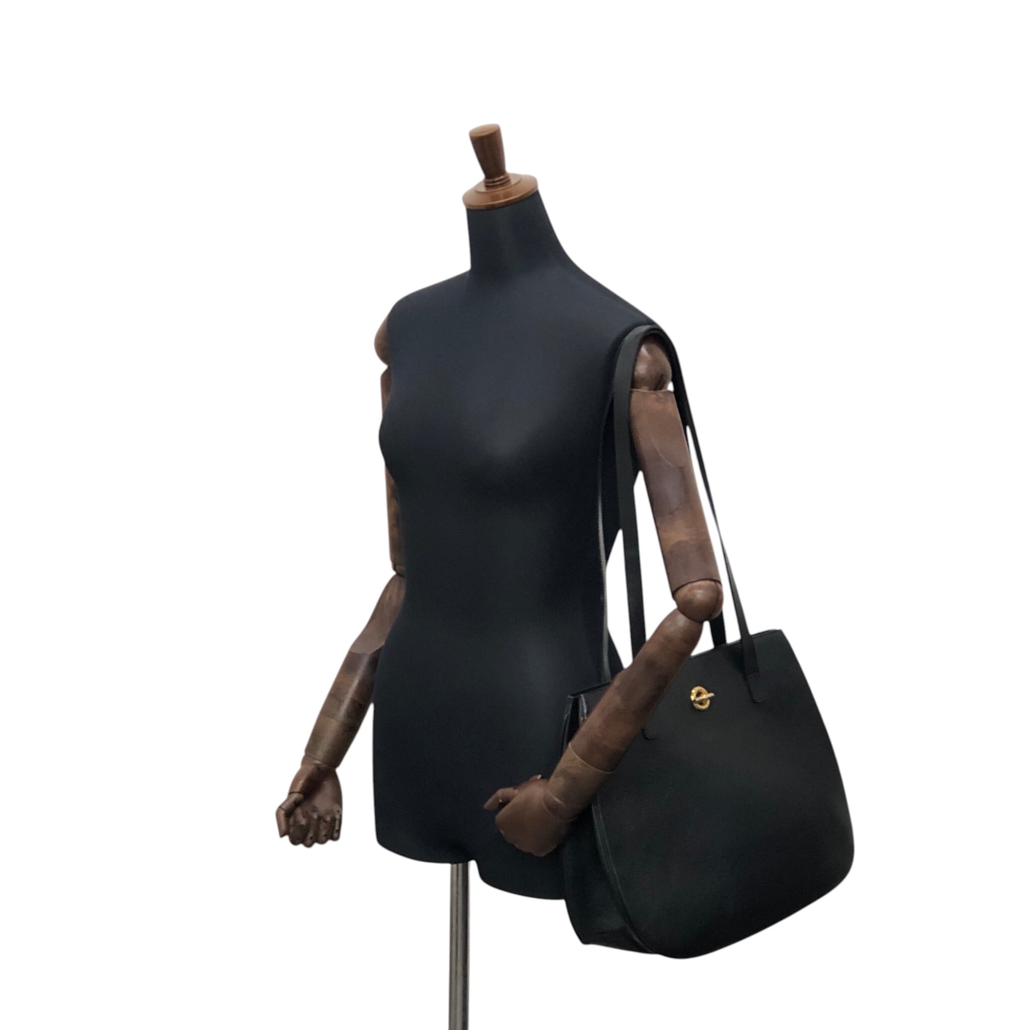 CELINE セリーヌ ハンドバッグ ブラック マンテル レザー トートバッグ