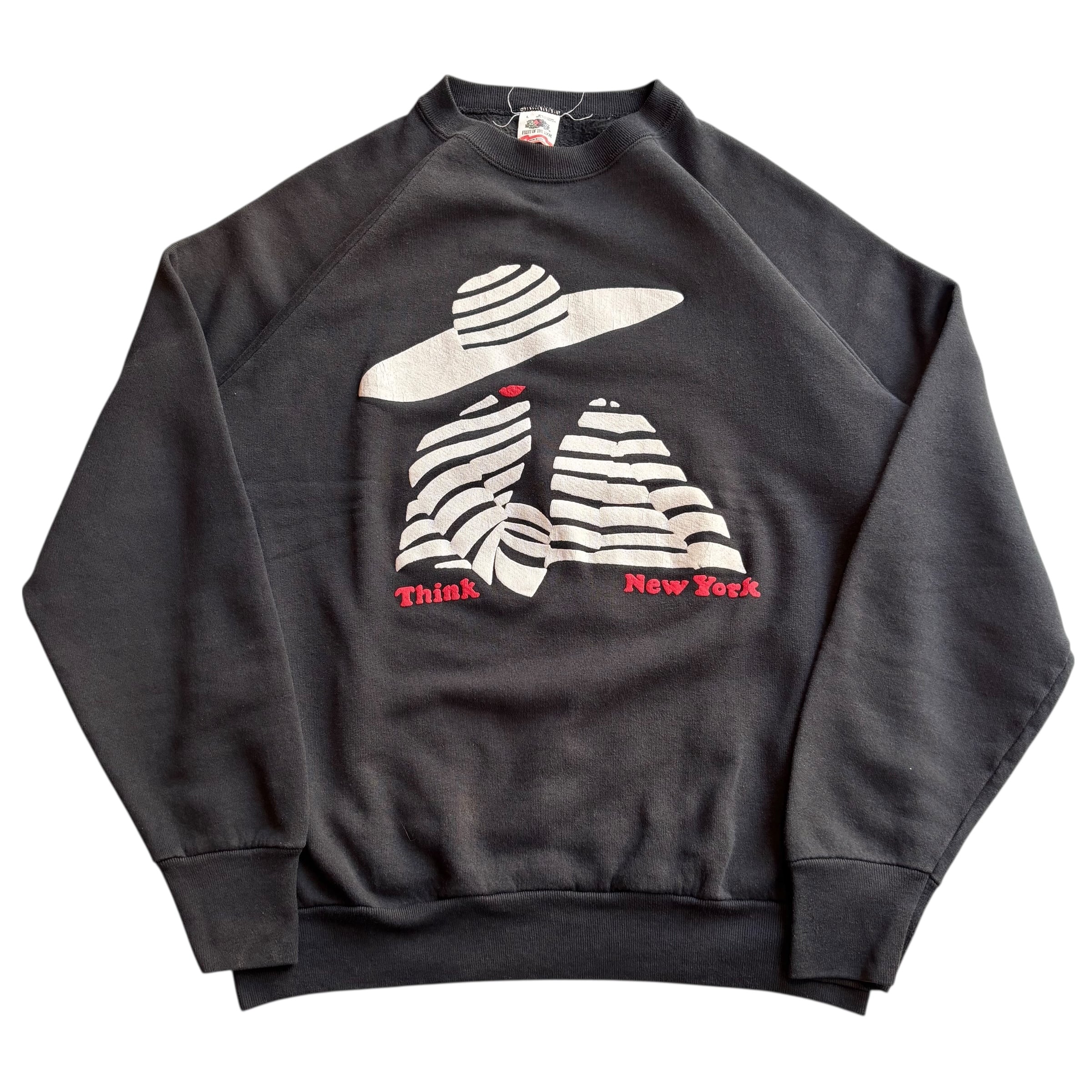 【古着】80's "Fruit of the Loom" Think New work Sweat