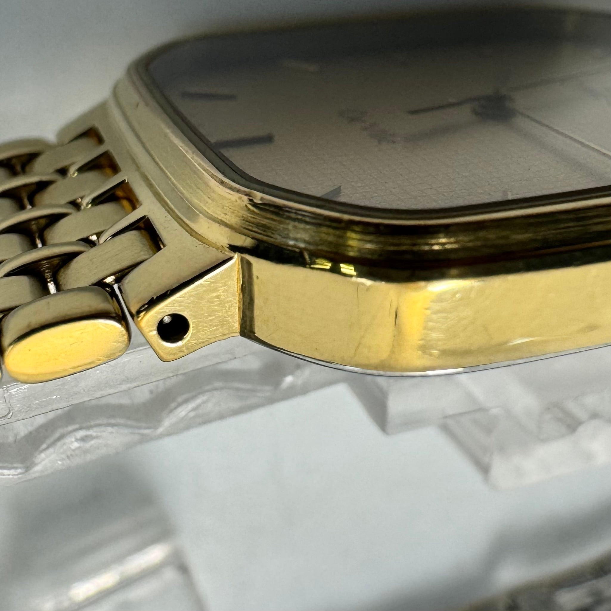 腕時計 メンズ オメガ OMEGA デビル 1417 クォーツ イエローゴールド