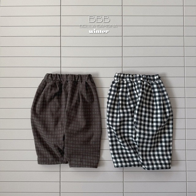 【取寄】bella bambina｜bebe check finger pants｜ベベチェックフィンガーパンツ｜12M-18M｜baby｜25 winter