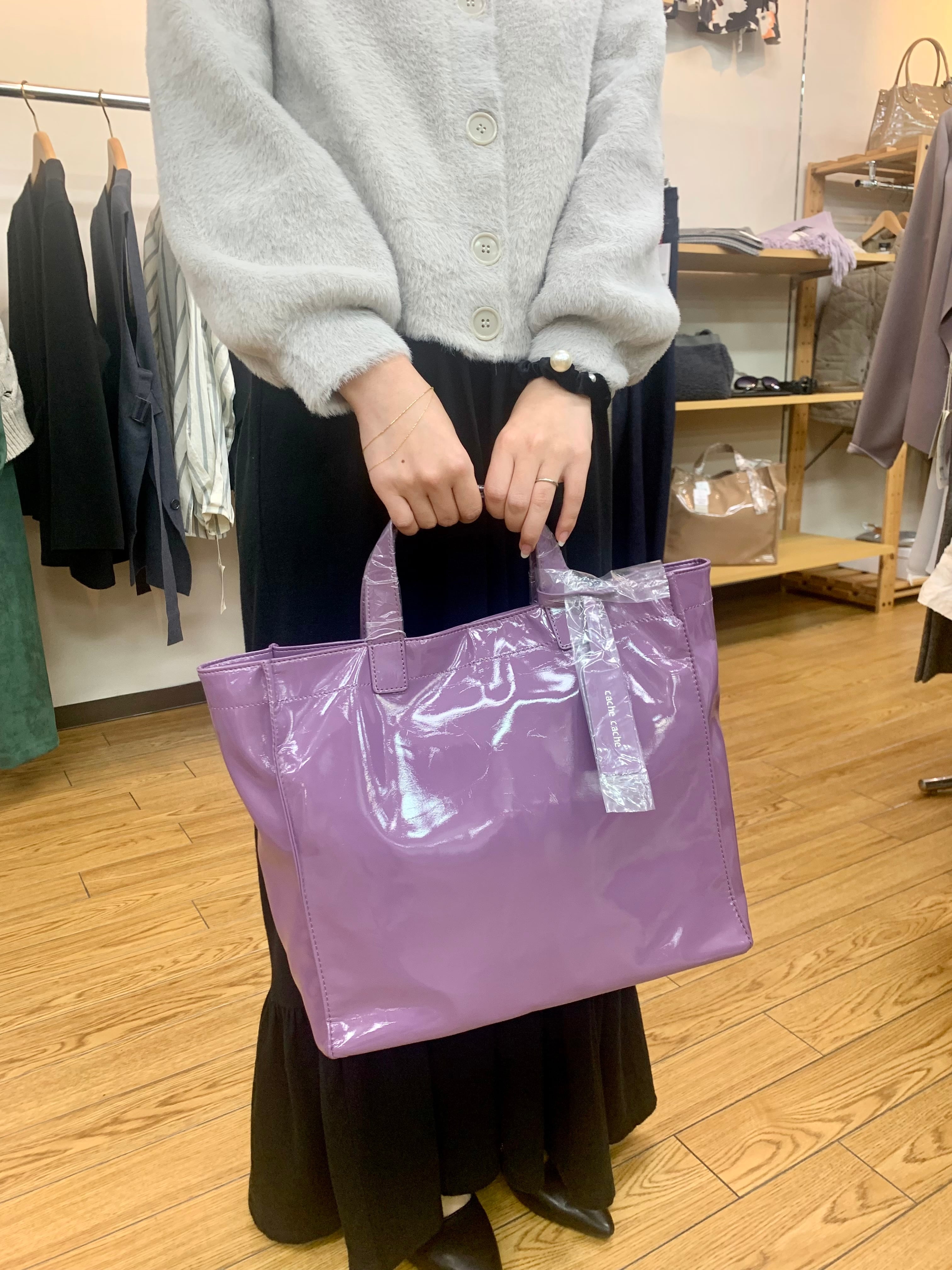 cache cache ソフトエナメルトートバッグ | fujiya