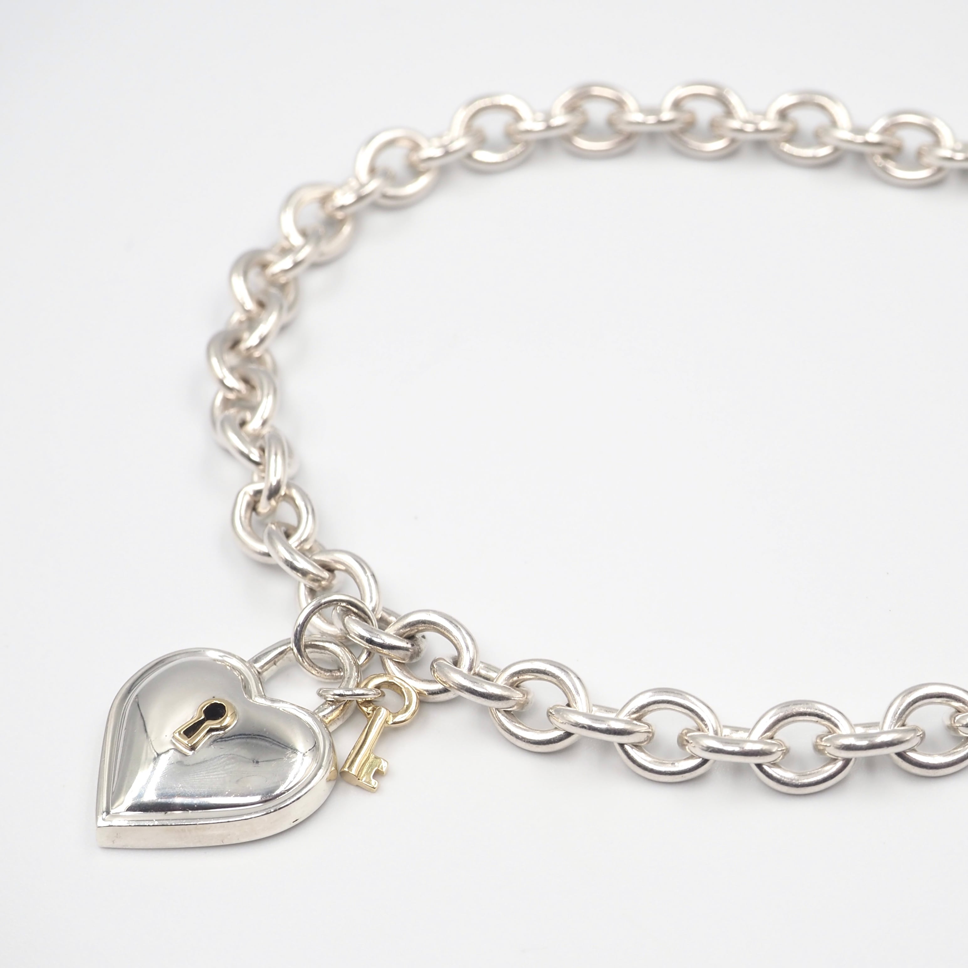 11/15掲載 Tiffany&Co. ハートロック ネックレス シルバー925 K18 ティファニー