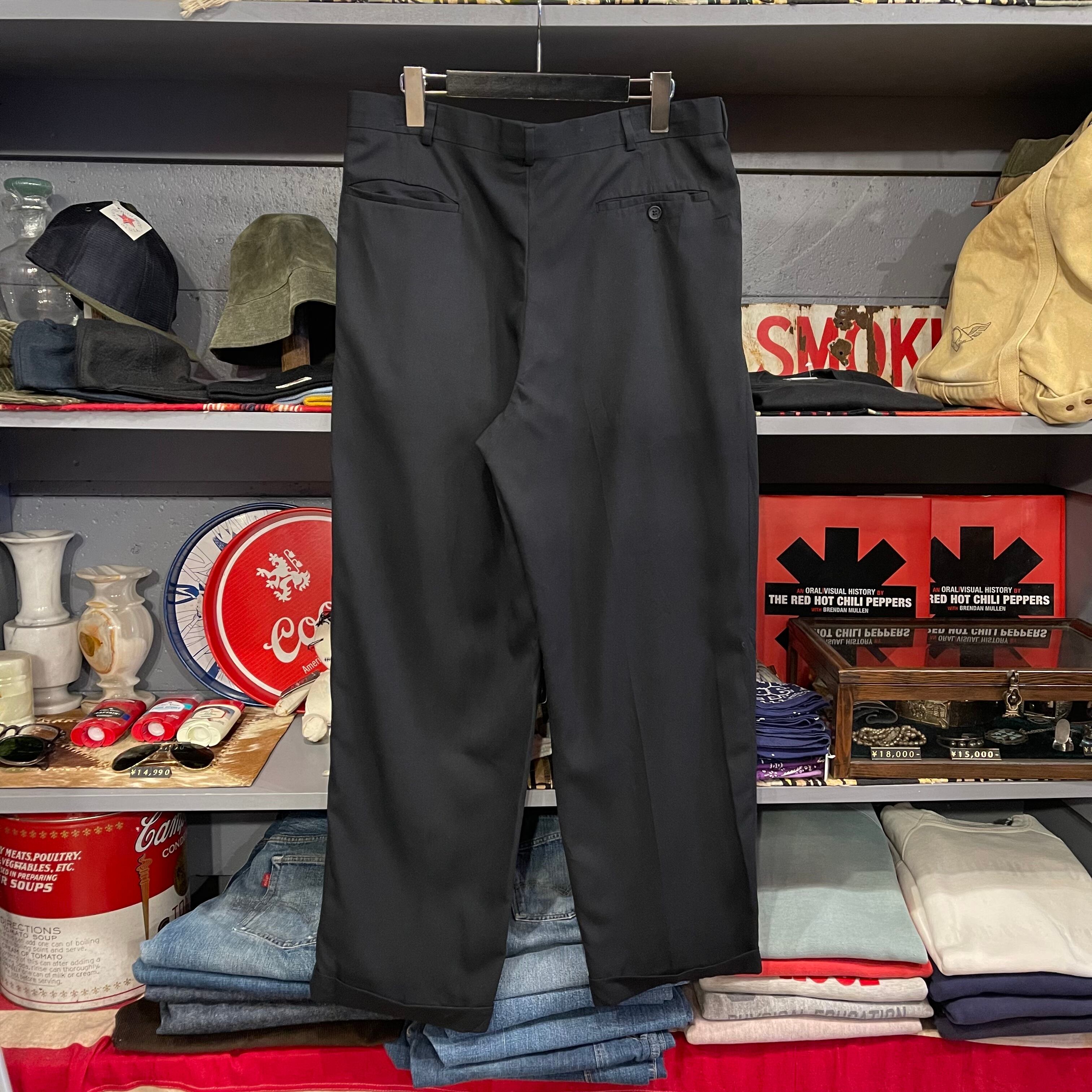 MADE Slacks Wide 3Tuck SLATES Levi's 90's slatesスラックス　ウール　ブラック　2タック 90s IN 90年代 W34 USA パンツ