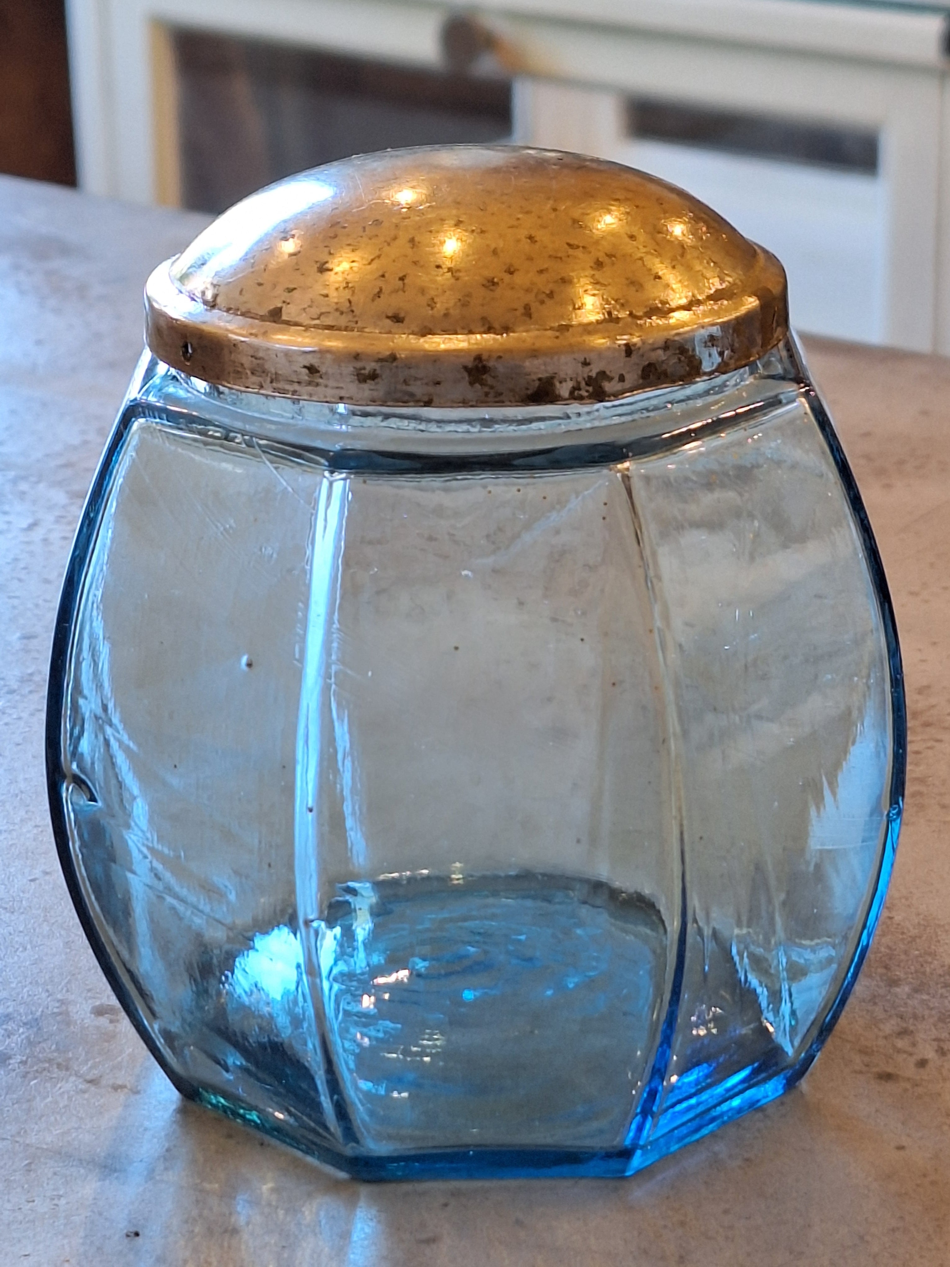 八角のゆらゆらガラスビン 青 | +G