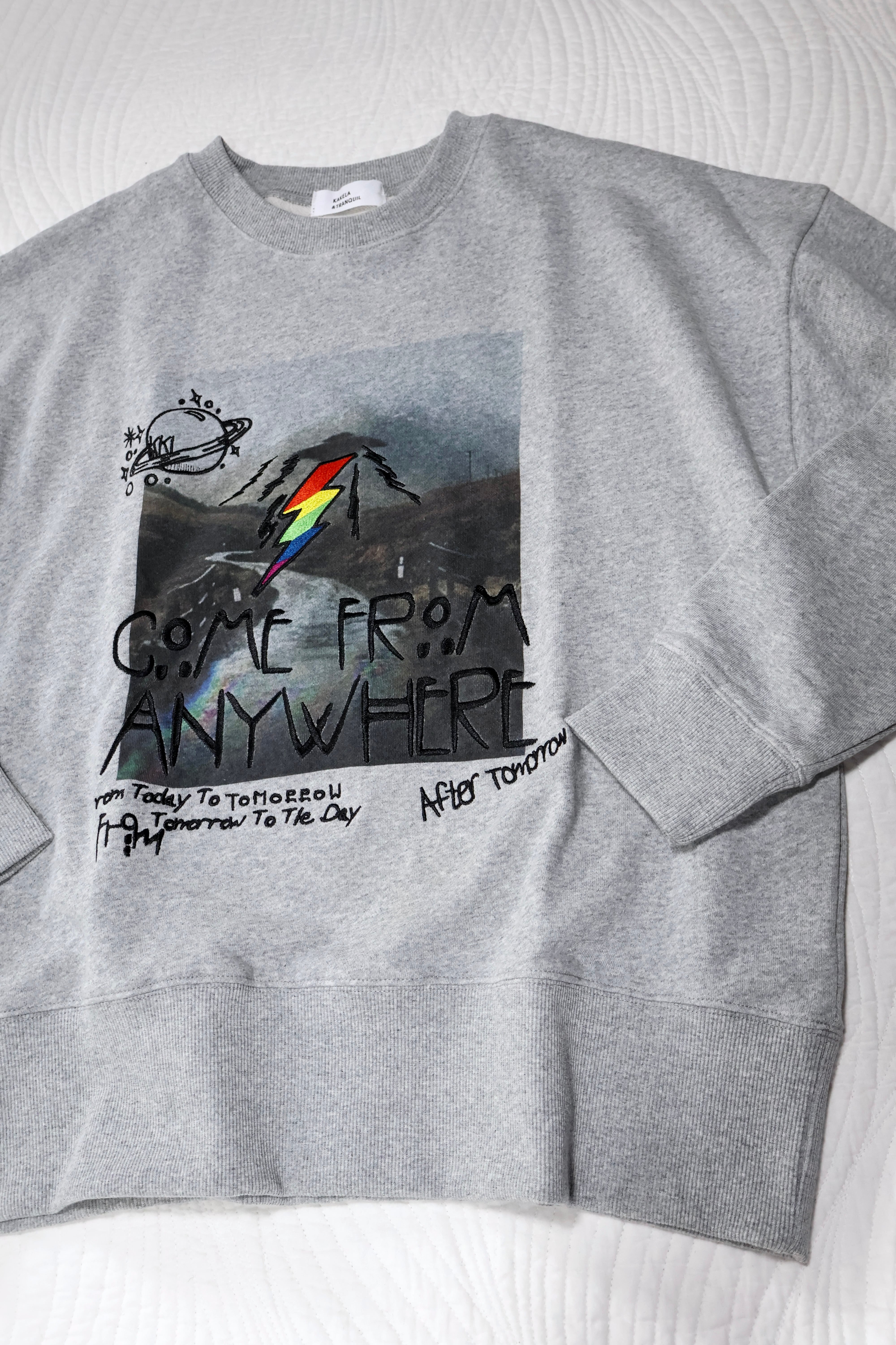 NEW!裏毛クルーUFO転写&刺繍【12507-307-10】2025AW