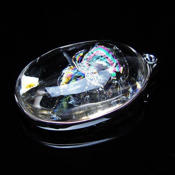 アイリスクォーツ 水晶 ペンダント 虹入り おまかせ便 一点物 112-14206