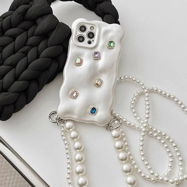 Pearl strap bijou iphone case　M657