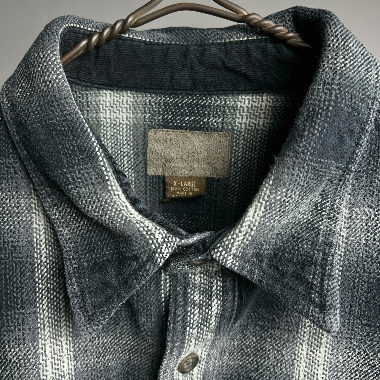 00's STJOHN'SBAY OMBRE PLAID Heavy Flannel Shirt 90年代 00年代