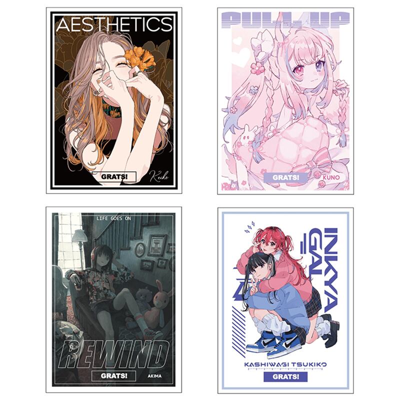 GRATS！スリーブ クリエイターズ「AESTHETICS」「PULL UP」「REWIND」「陰キャギャル」2024年2月発売分 全4種セット |  マッシブスター powered by BASE