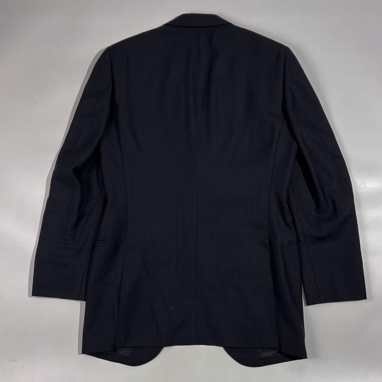 TOMORROWLAND トゥモローランド Ermenegildo Zegna エルメネジルドゼニア 3B シャドーストライプ テーラードジャケット 46/ブラック メンズ