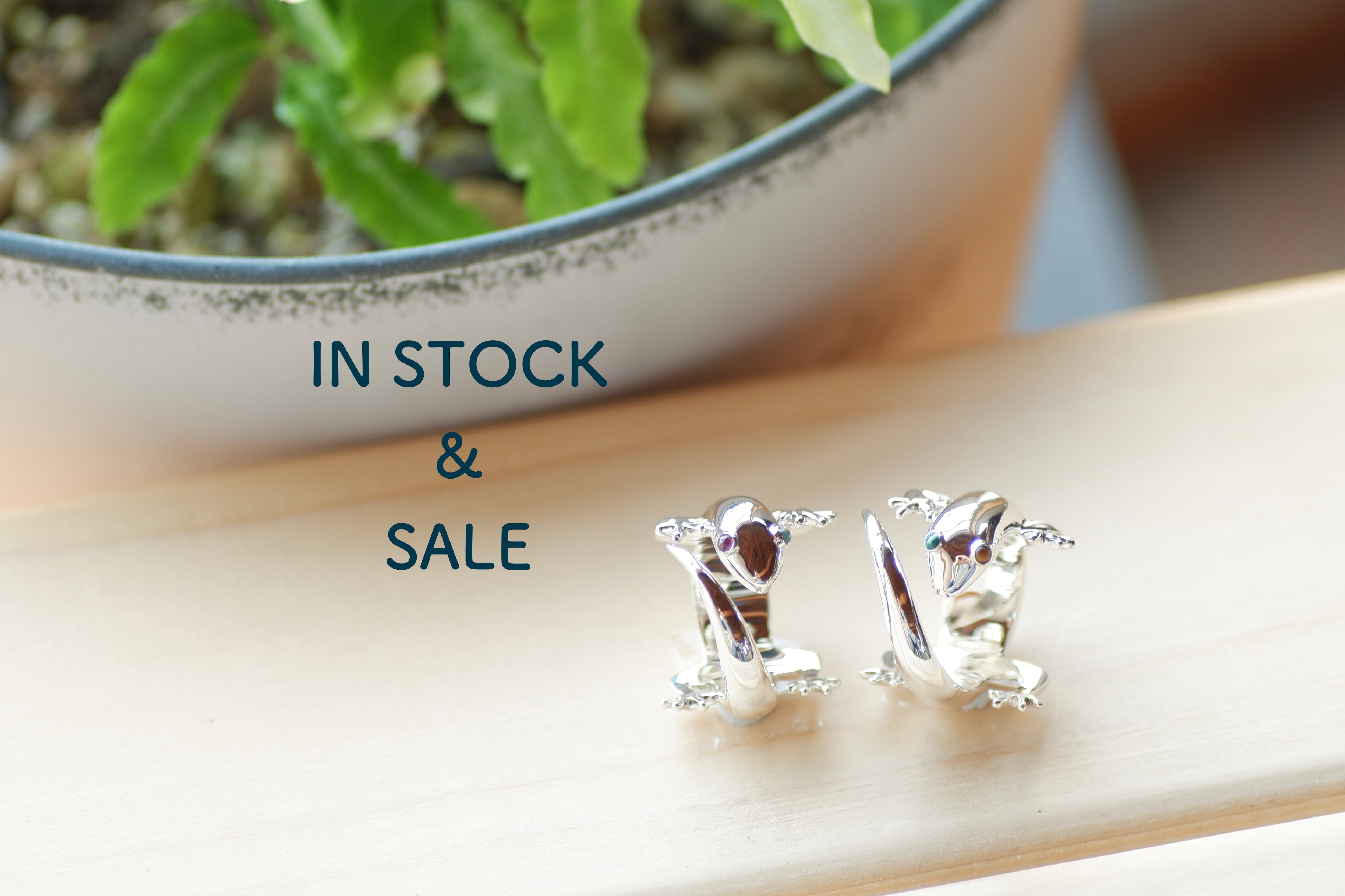 【IN STOCK / SALE 】Gecko Odd-eye ring #16.5 SV925 <Blue Sapphire&Emerald> / カベチョロ オッドアイ リング <ブルー・サファイア&エメラルド>