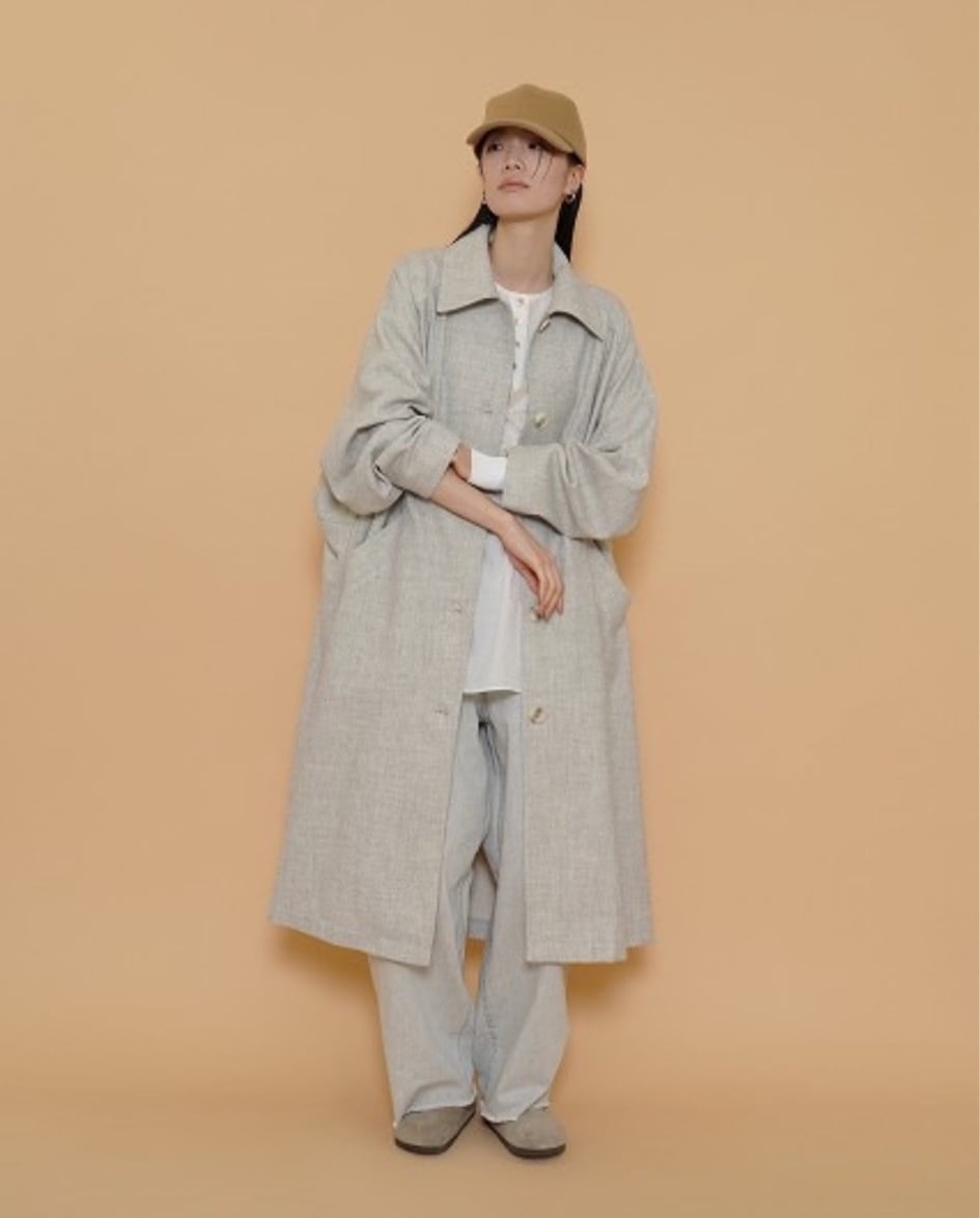 SALE！CYAN TOKYO シアントーキョー エアリーバックウーリーコート