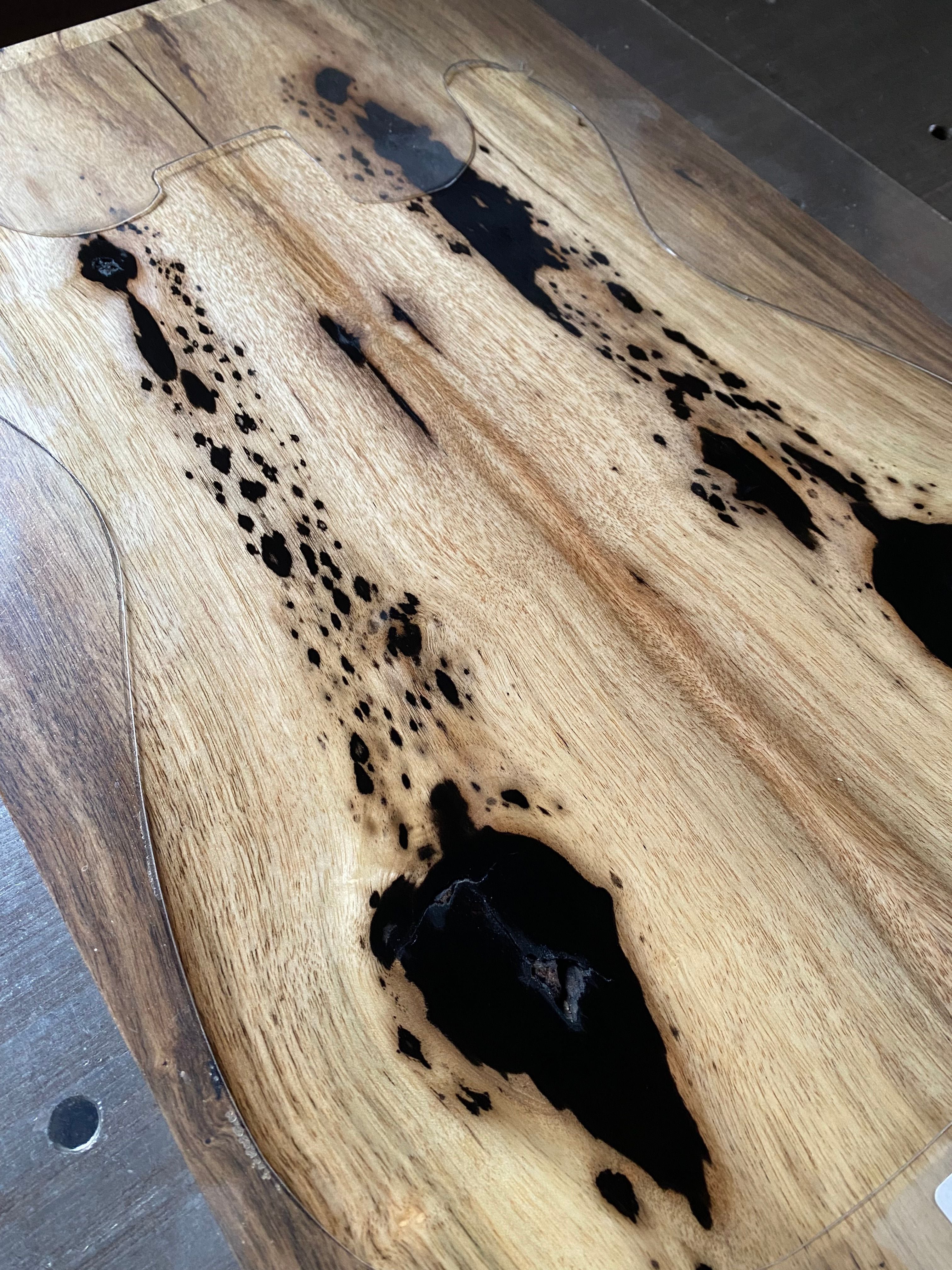 ボディTOP用材(22mm厚) - 黒柿(板目/ブックマッチ) 230931 | GUITAR WOOD