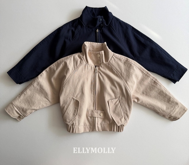 【取寄】elly molly|archive tab blouson (cotton)|アーカイブタブブルゾン(コットン)|5-19|kids&jr|26 spring