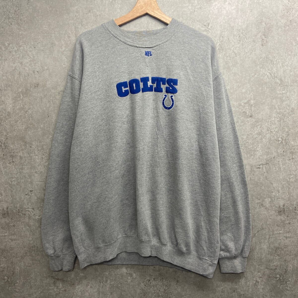 染み込みスエットvintageボルチモアコルツチームスエット NFL INDIANAPOLIS COLTS コルツ チームロゴ刺繍 スウェットシャツ