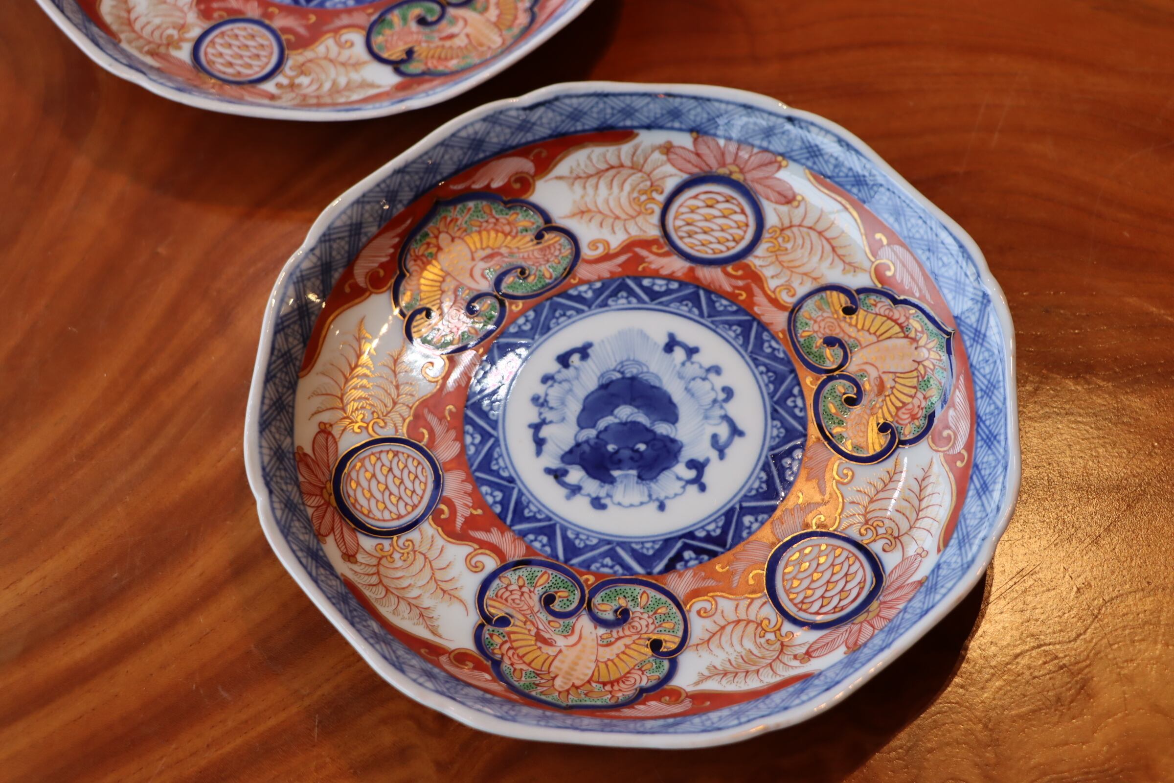 古伊万里伊万里大聖寺伊万里中皿七寸皿3客