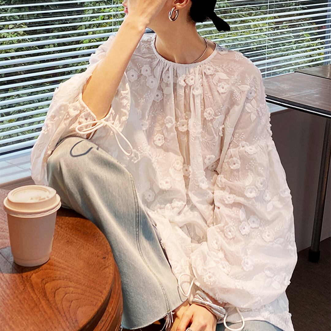 フラワーシアーブラウス K0101