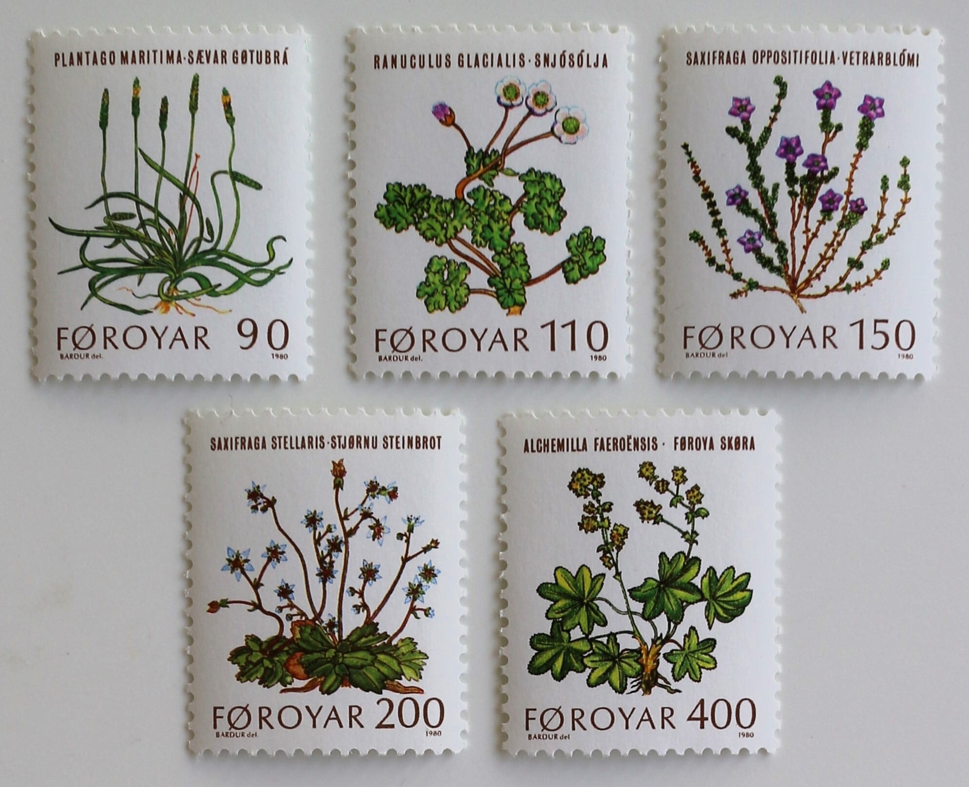 花 / フェロー諸島 1980 | Stempel ― 旅する切手 ―