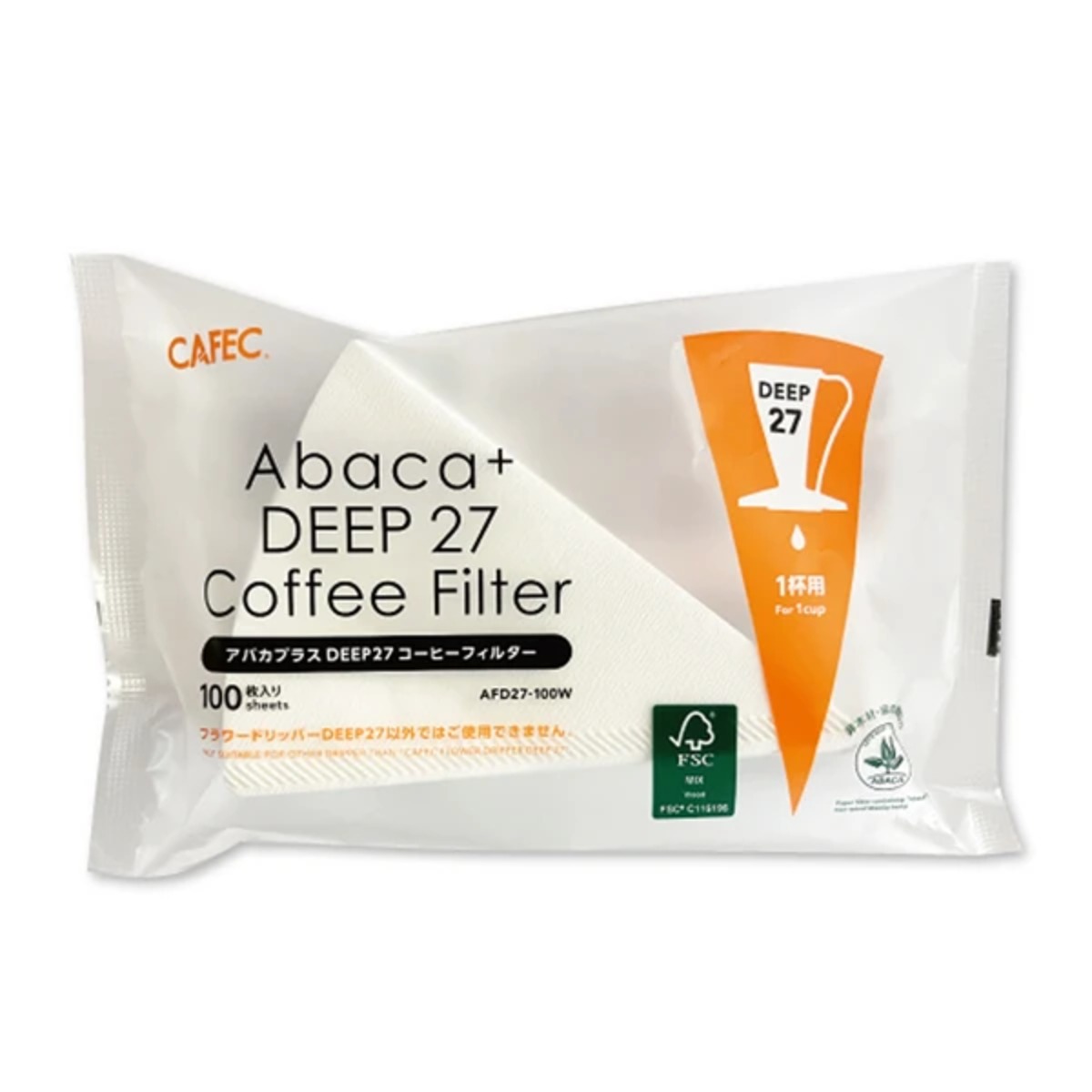 日本製】CAFEC アバカプラス DEEP27フィルター JAFD27-100W | 手焙煎