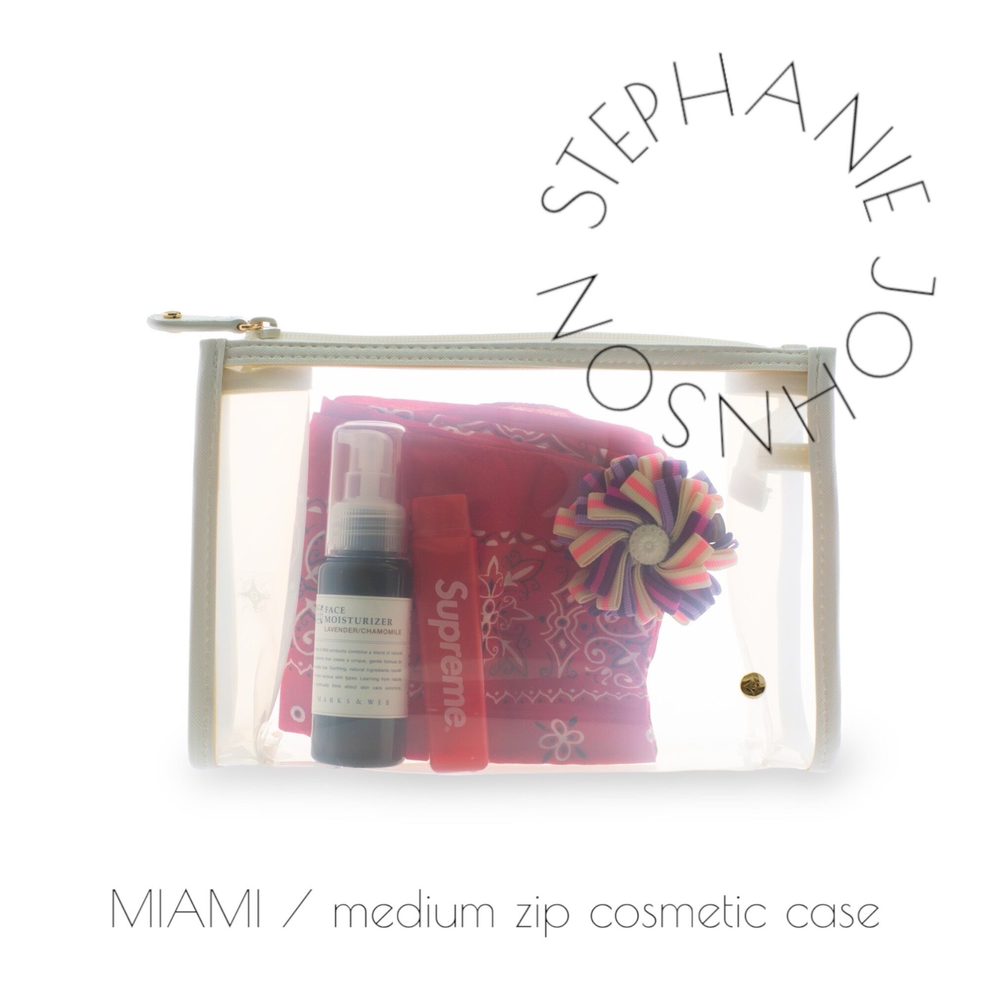 【BIG SALE】用途は多彩に。デイリーユースに使いたい耐久性も備えた高級感ある『クリアポーチ』 - PEARL