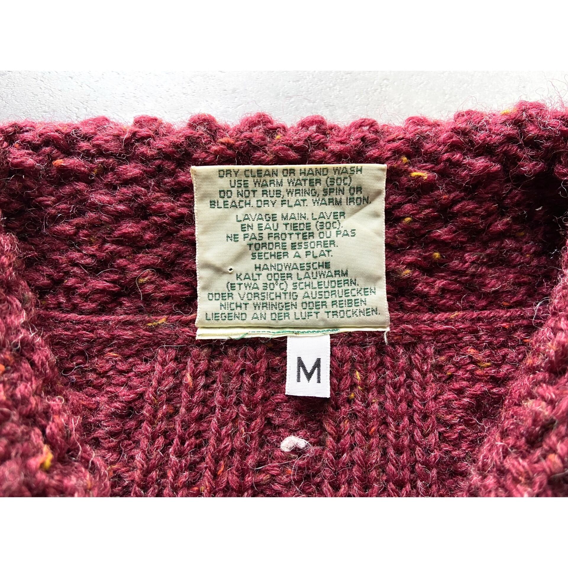 -90s carraig donn alan knit cardigan “Made in IRELAND” キャレイグドン フィッシャーマン  アランニット カーディガン