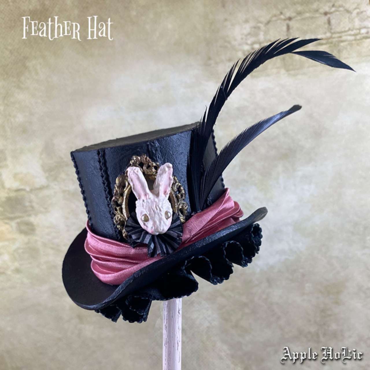 1/6 ドール ハット　Feather Hat Black