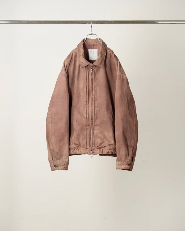 ANCELLM / AGING DENIM TUCK JACKET (MARRON)