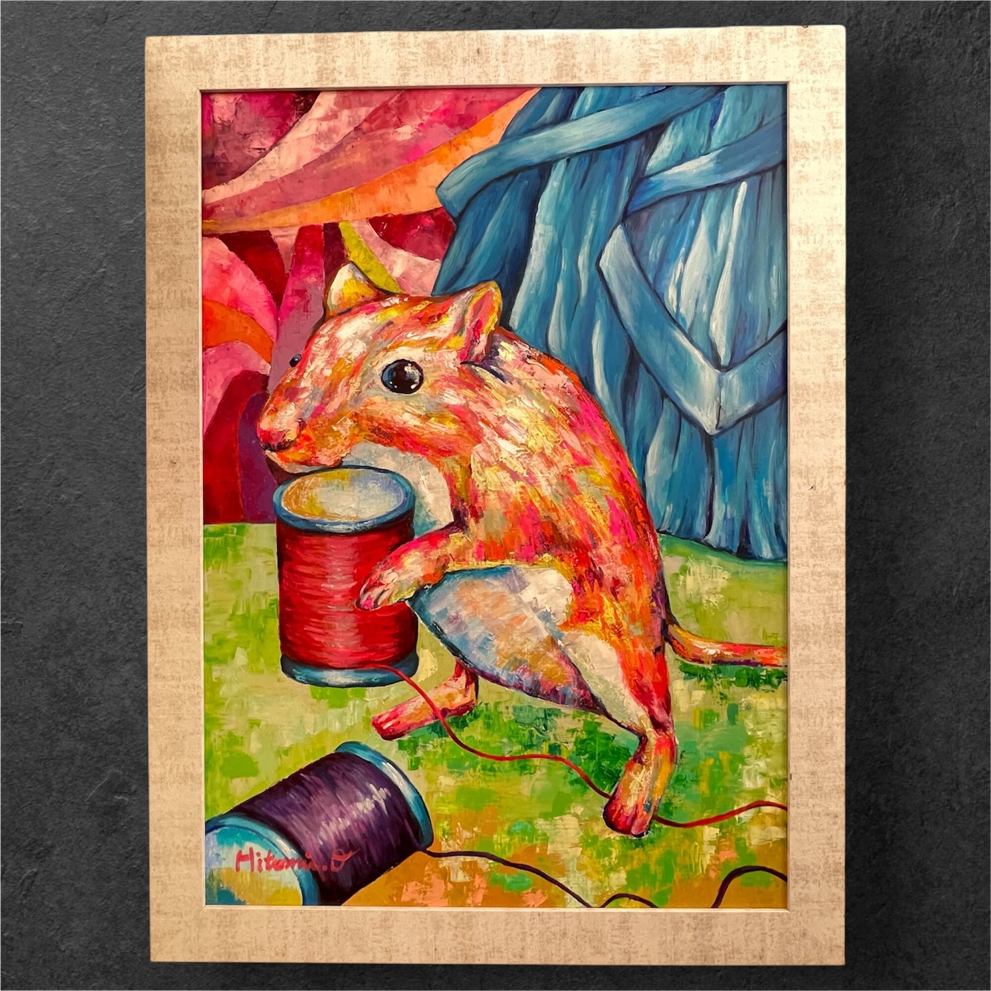 キャンバス画オーダー｜一点物 絵画 原画 抽象画 動物画 イラスト ドローイング オーダーメイドアート（中）｜絵画 原画 抽象画 動物画 イラスト