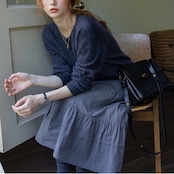 Duveteux Crew Neck Knit Cardigan F0819