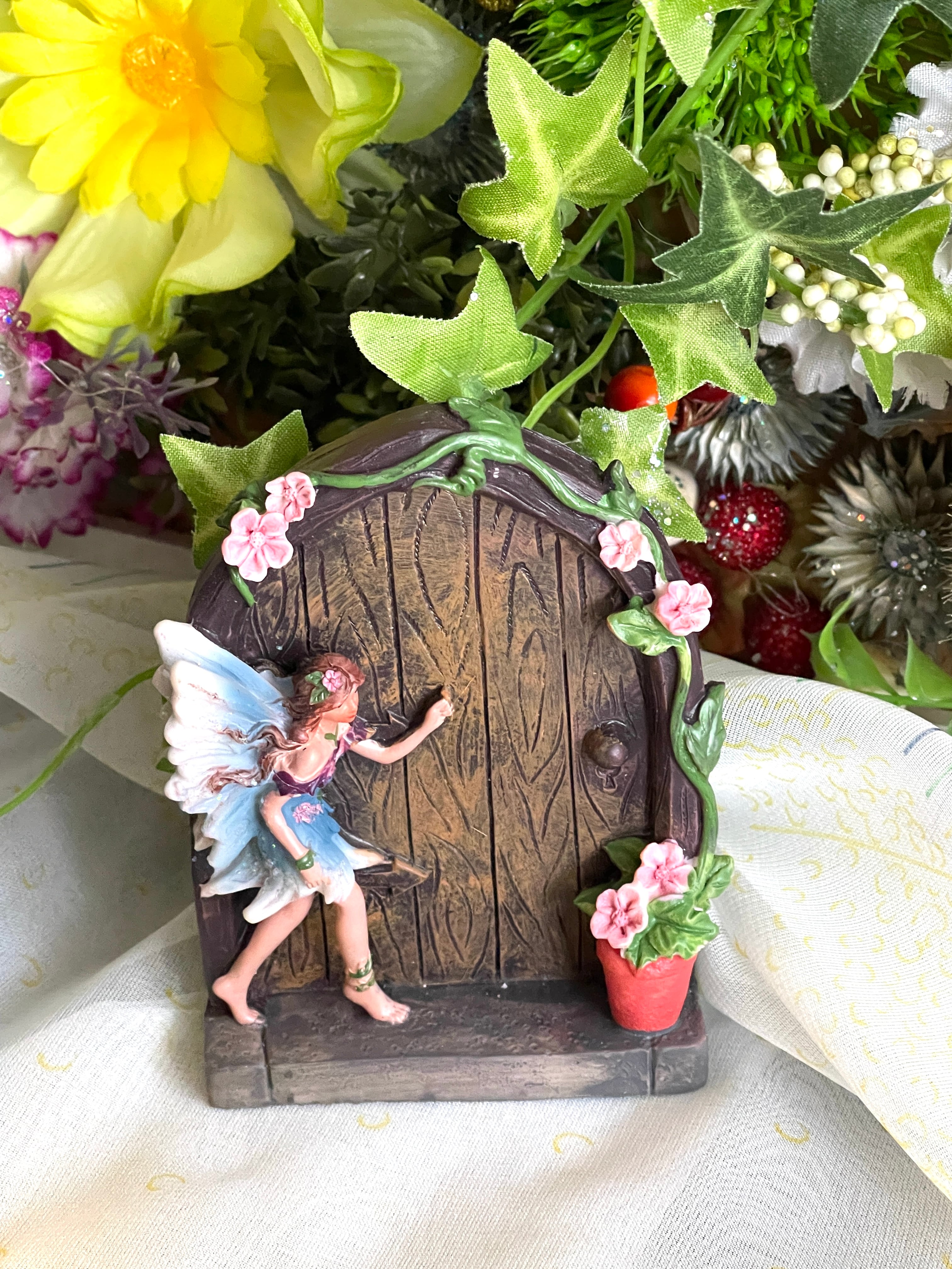 ◇妖精と扉◇ブルーの妖精◇オレンジの妖精◇オーナメント◇Fairy Land