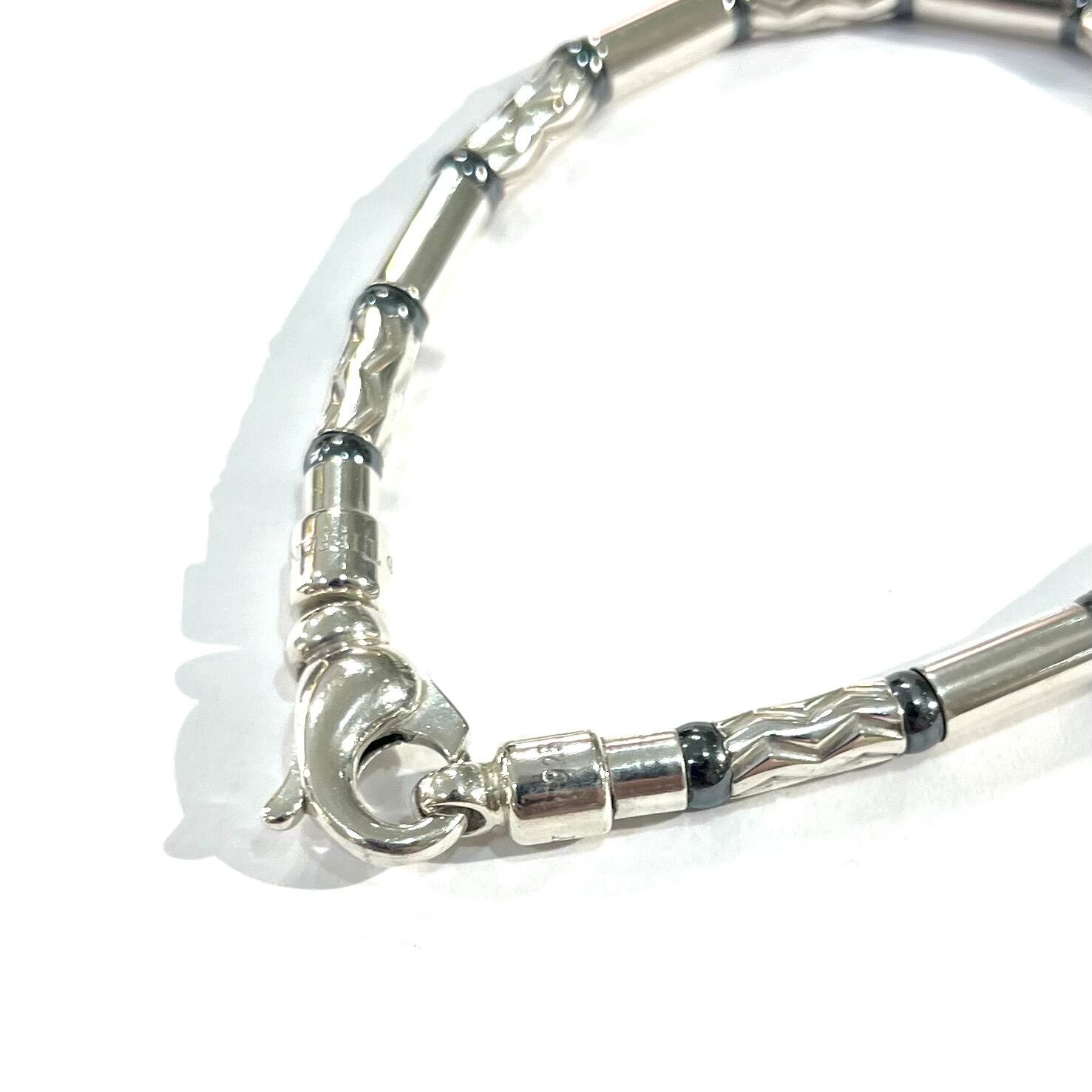 希少【TIFFANY&CO.】2902 ドイツ製 幾何学ヘマタイトジグザグ